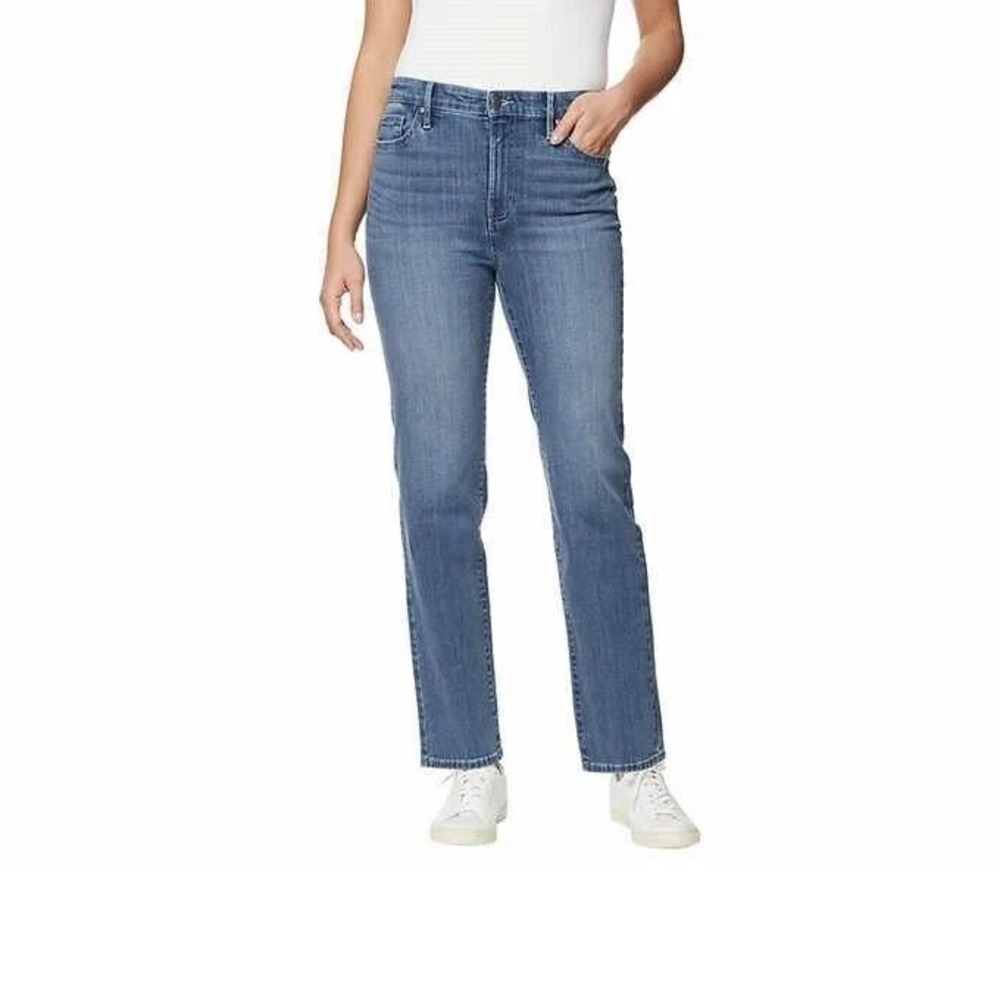 Buffalo Women's High-Rise Straight Leg Stretch Denim Jeans Alyssa, Blue, 14 / 34